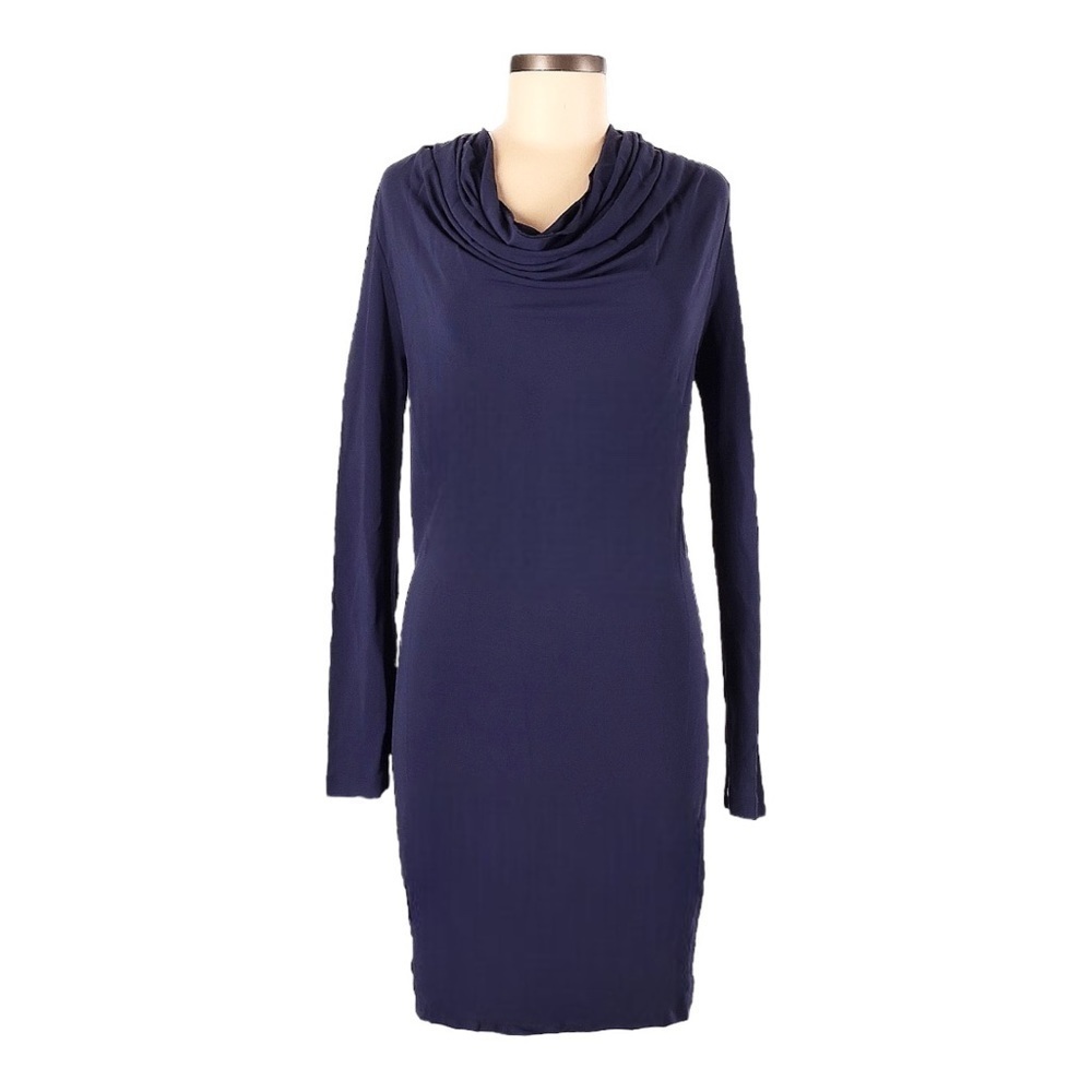 Lavia 18 Dark Indigo Blue Cowl Neck Bodycon Dress Size M